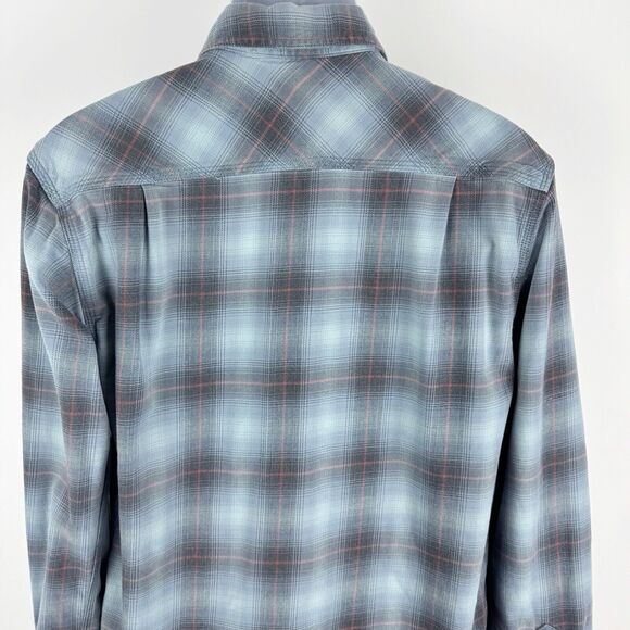 Carhartt Men's Relaxed Fit Plaid Long Sleeve Grey Blue Heavyweight Shirt Small - Picture 11 of 16